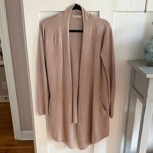 Barefoot Dreams cozychic light Open Front Cardigan Sweater - Tan - size S/M